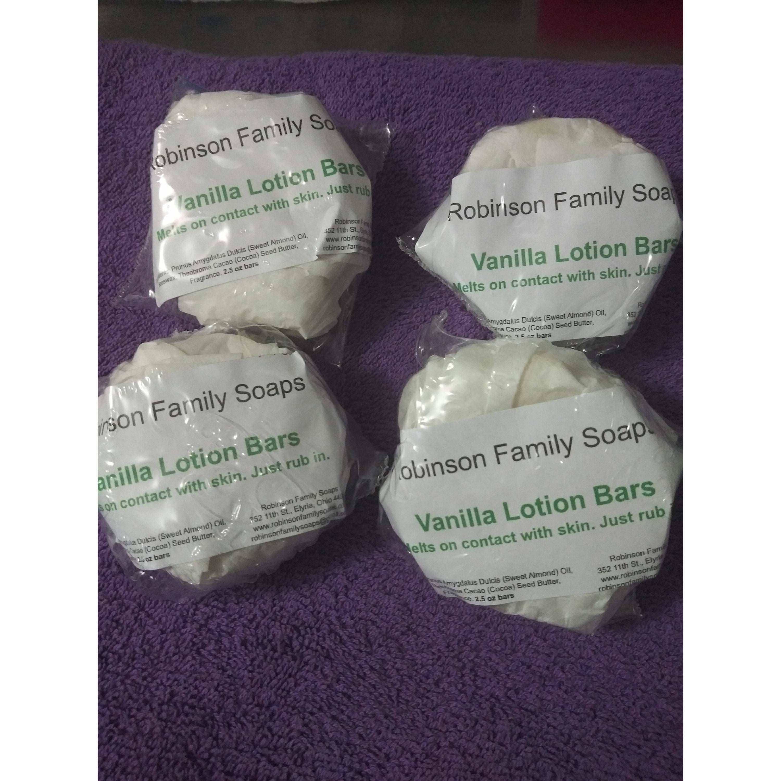 Robinson Family Soaps LLC – wholesale Solid lotion – Solid Lotion Bars/Massage Bars/Body Butter Bars2