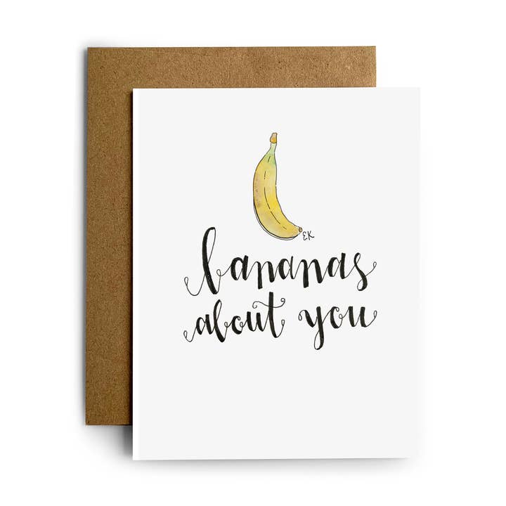 Bananas About You Card for wholesale by Eileen Graphics