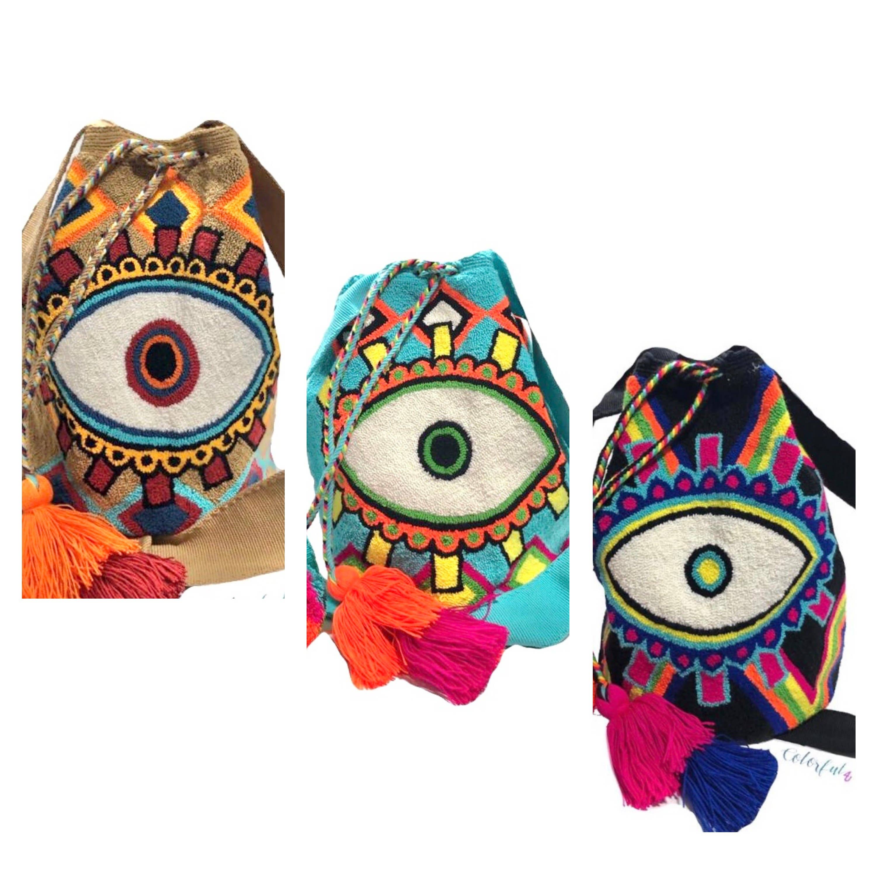 Colorful 4U - Wholesale Crossbody Bag - Women's - Evil Eye Bohemian Bag | Boho Bag for summer5