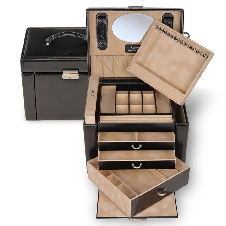 REMOVED BRAND - Wholesale Jewelry Box/Organizer - Large Leather Jewelry Box - Marta4