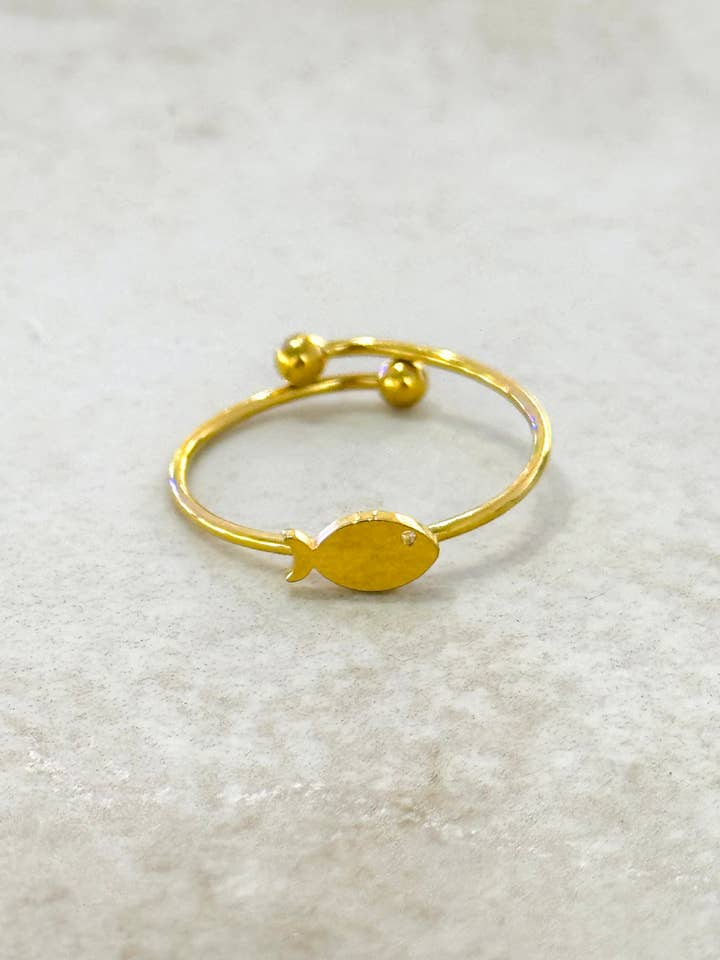 Anel de Peixe Minimalista por atacado de Cassette Barcelona