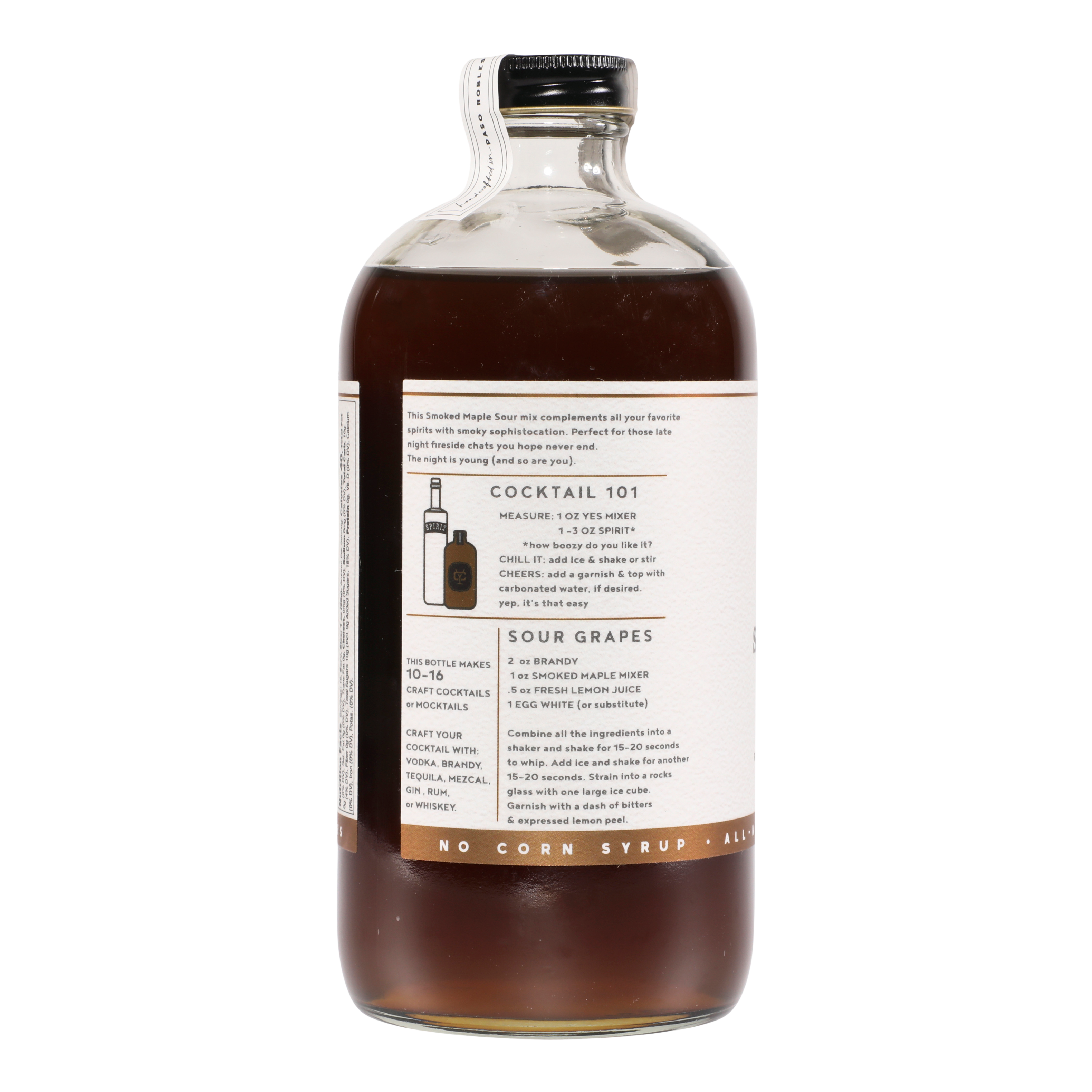 Yes Cocktail Co - Wholesale Cocktail Mix/Syrup - Smoked Maple Sour Cocktail Mixer: FALL SEASONAL2