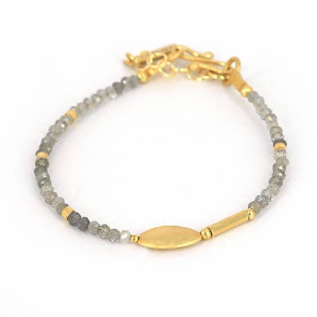 Pulsera Labradorit Plata chapada en Oro para venta al por mayor de Korczynski Design Jewellery