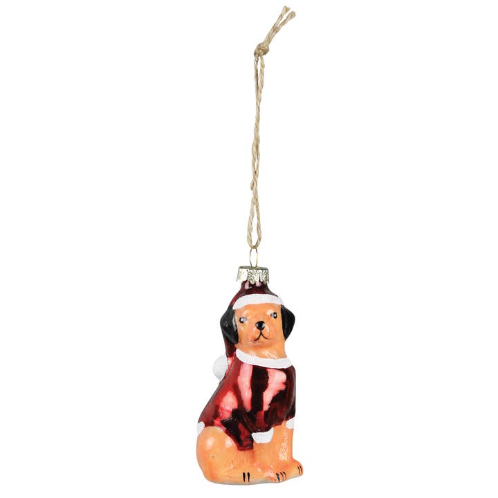 HomArt - Wholesale Ornament Set - Dog Ornaments, Glass - Set of 4. Box: 8.75x4.25x1.75