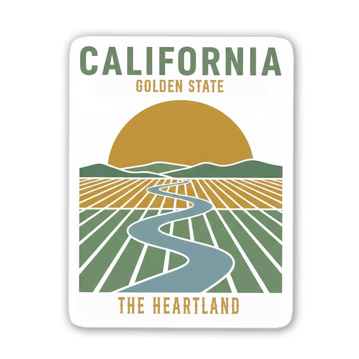 Californie - L'autocollant du cœur du pays pour la vente par Sticker Atlas