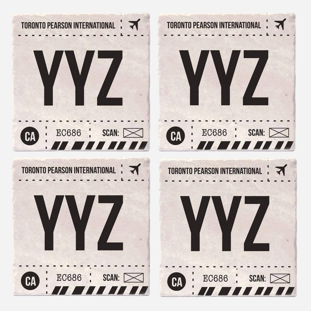 Versatile Coasters Canada - Wholesale Coasters - Toronto Airport Code Coasters1