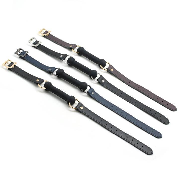 Cow Leather & Silicone Bite Gag for wholesale by Liebe Seele