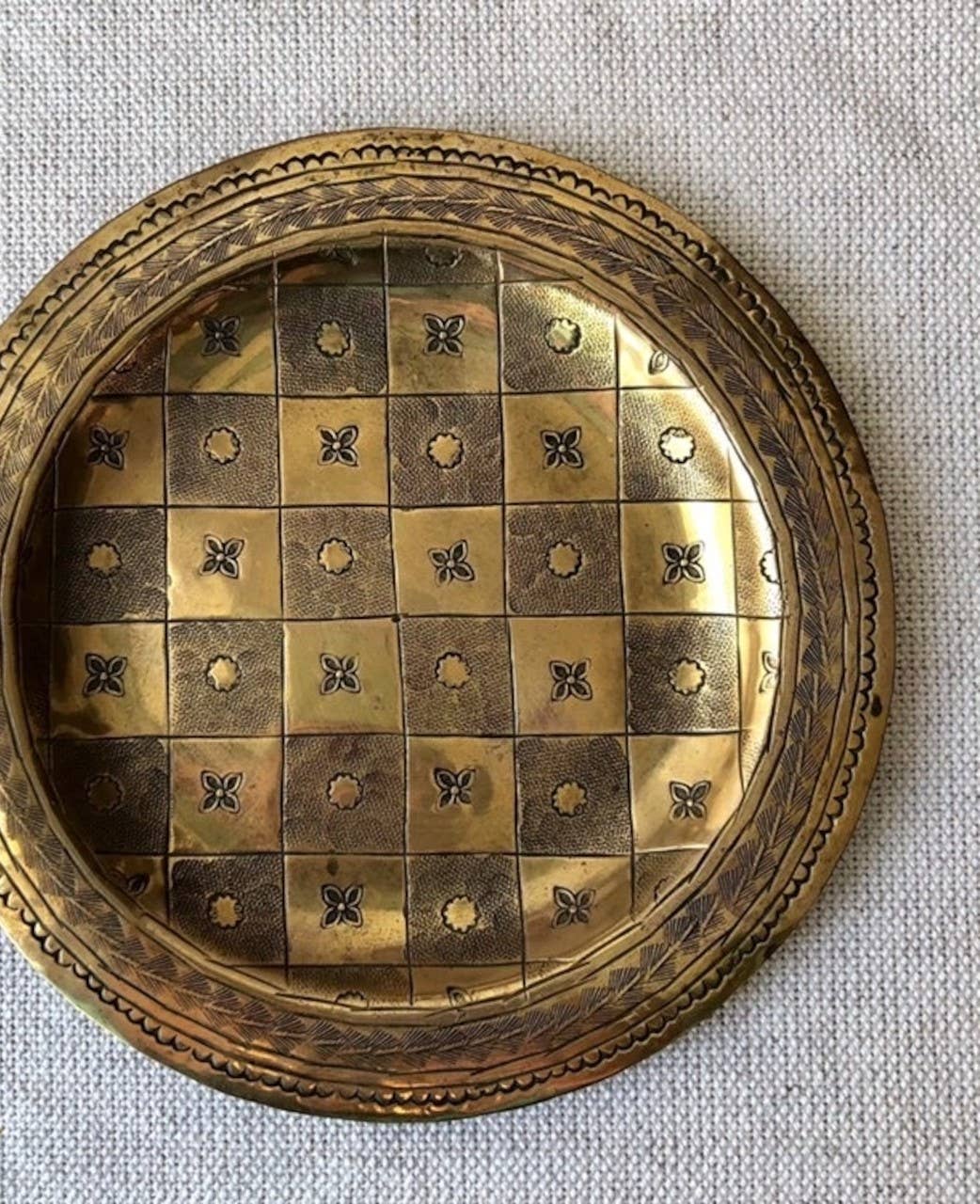 High crafty - Wholesale Decorative Tray - Moroccan Small Vintage Tray – Handmade Carved Metal, 16cm1