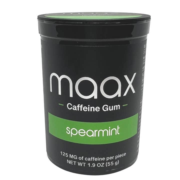 Maax Caffeine Gum - Wholesale Chewing Gum - Maax Caffeine Gum | 125mg per piece | 25 pieces per bottle1