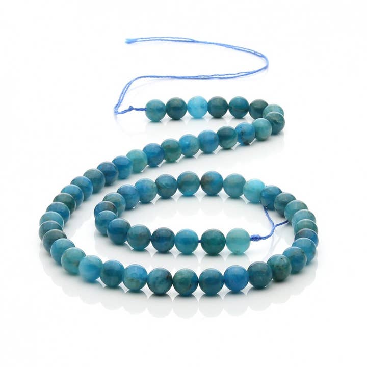 Natural apatite round beads for wholesale by UniArt
