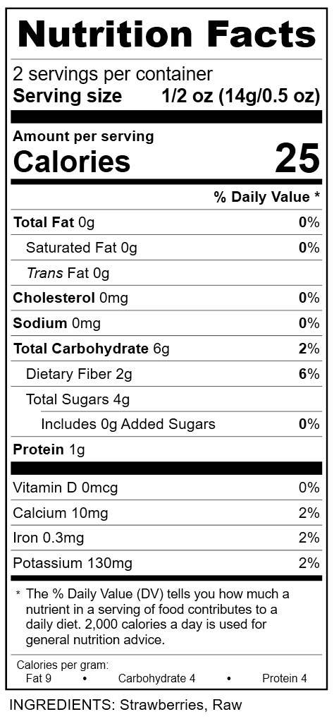 Wellness Croft - Wholesale Dried/Dehydrated Fruit - Northeast Sourced Strawberry Pouch2