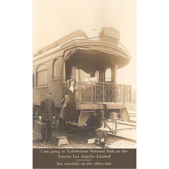 Cartão de Felicitações RR-202 Mulher a Embarcar no Comboio por atacado de Found Image Press