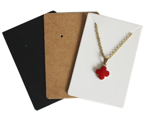 Zakka - Wholesale Jewelry Stand & Display - 200pcs Matte Paper Earring Necklace Pendant Card Display5