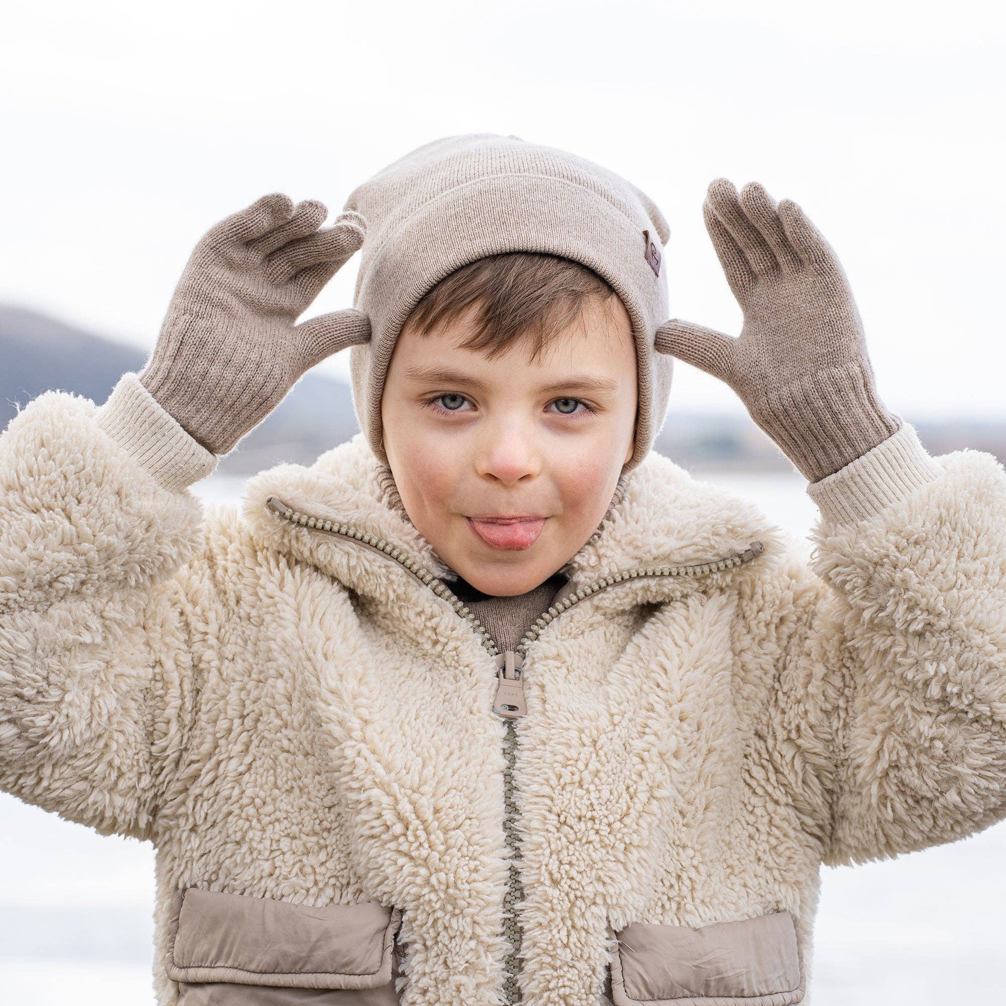 menique - Vente Ensemble d'accessoires pour l'hiver – enfant - Ensemble 2 pièces de bonnets et gants tricotés pour enfants8