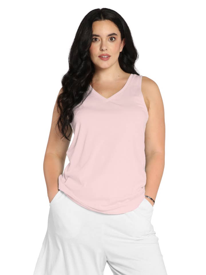 Miami Style - Wholesale Tank Top - Women's - Missy V-Neck Tank Top 230M