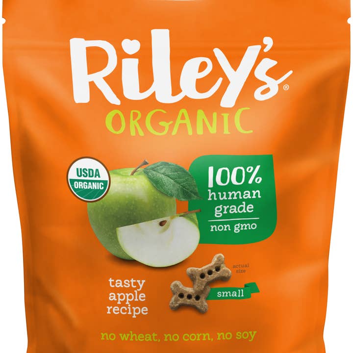Healthy Breeds - Wholesale Pet Treats - Dog - Riley's Organics Tasty Apple Dog Treats 5 oz