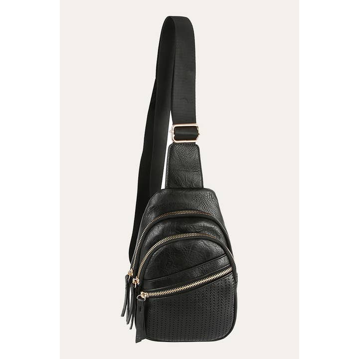 Anarchy Street - Wholesale Crossbody Bag - Women's - Perforated Printed Sling Crossbody Bag