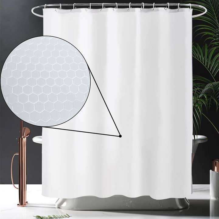 home mart goods - Wholesale Shower Curtain - White Vinyl Shower Curtain Liner Waterproof (70" x 72")