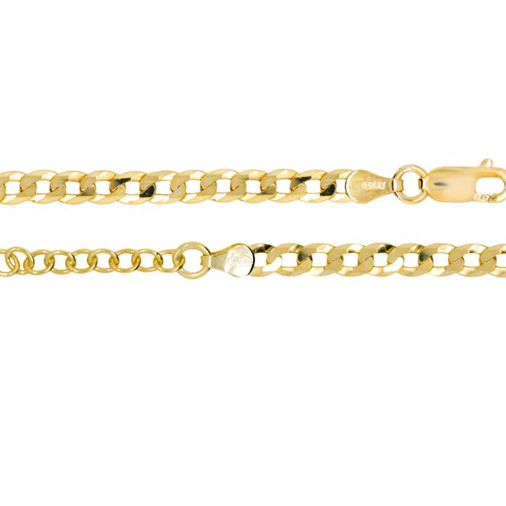 Flat Curb Anklet for wholesale by Aurora Jewels