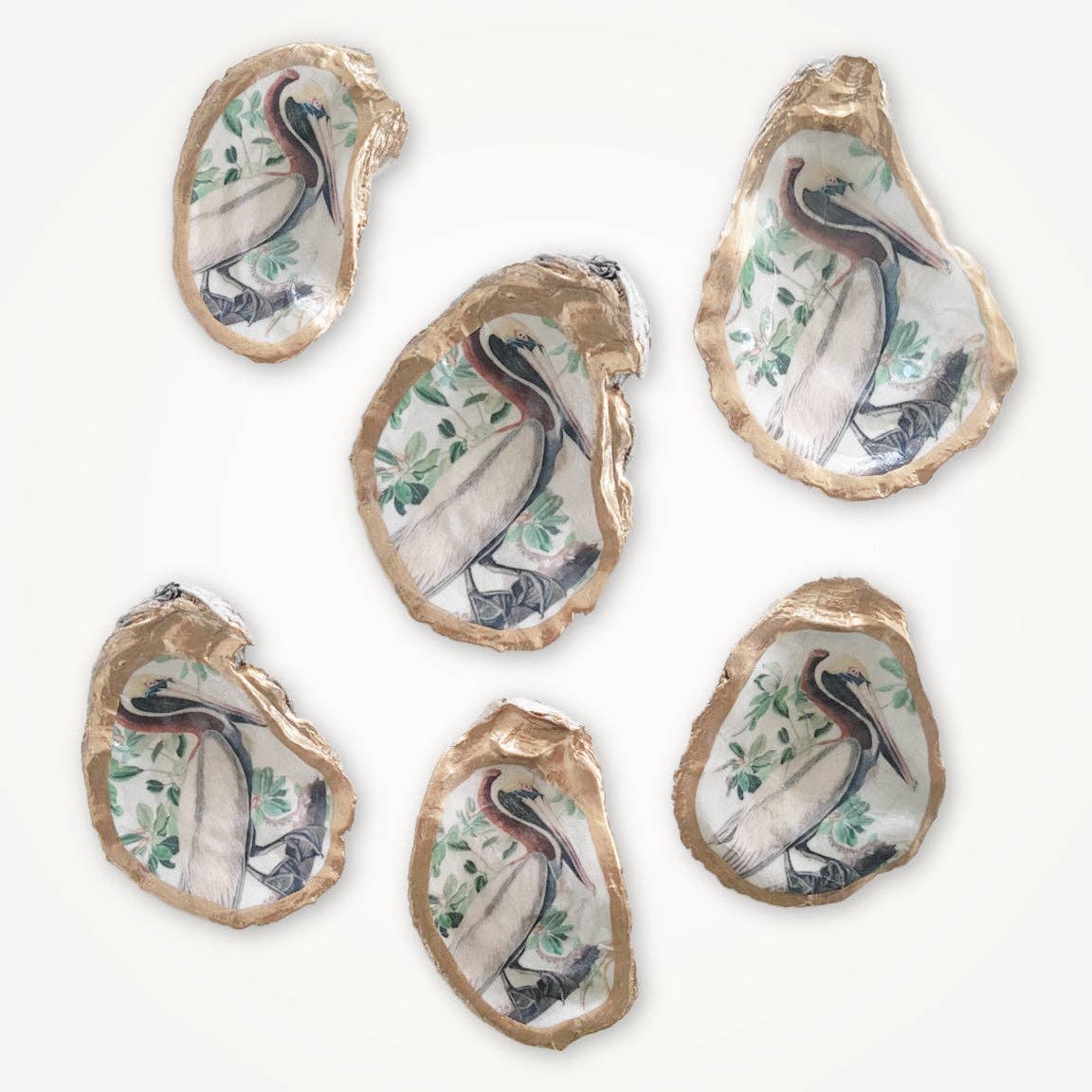 Beatrixbell Handcrafted - Wholesale Ornament - Pelican Ornament • Oyster Shell2