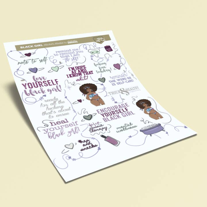 Affirm Self-Love – 4x6 Vinyl Sticker Sheet for wholesale by dakari Moon