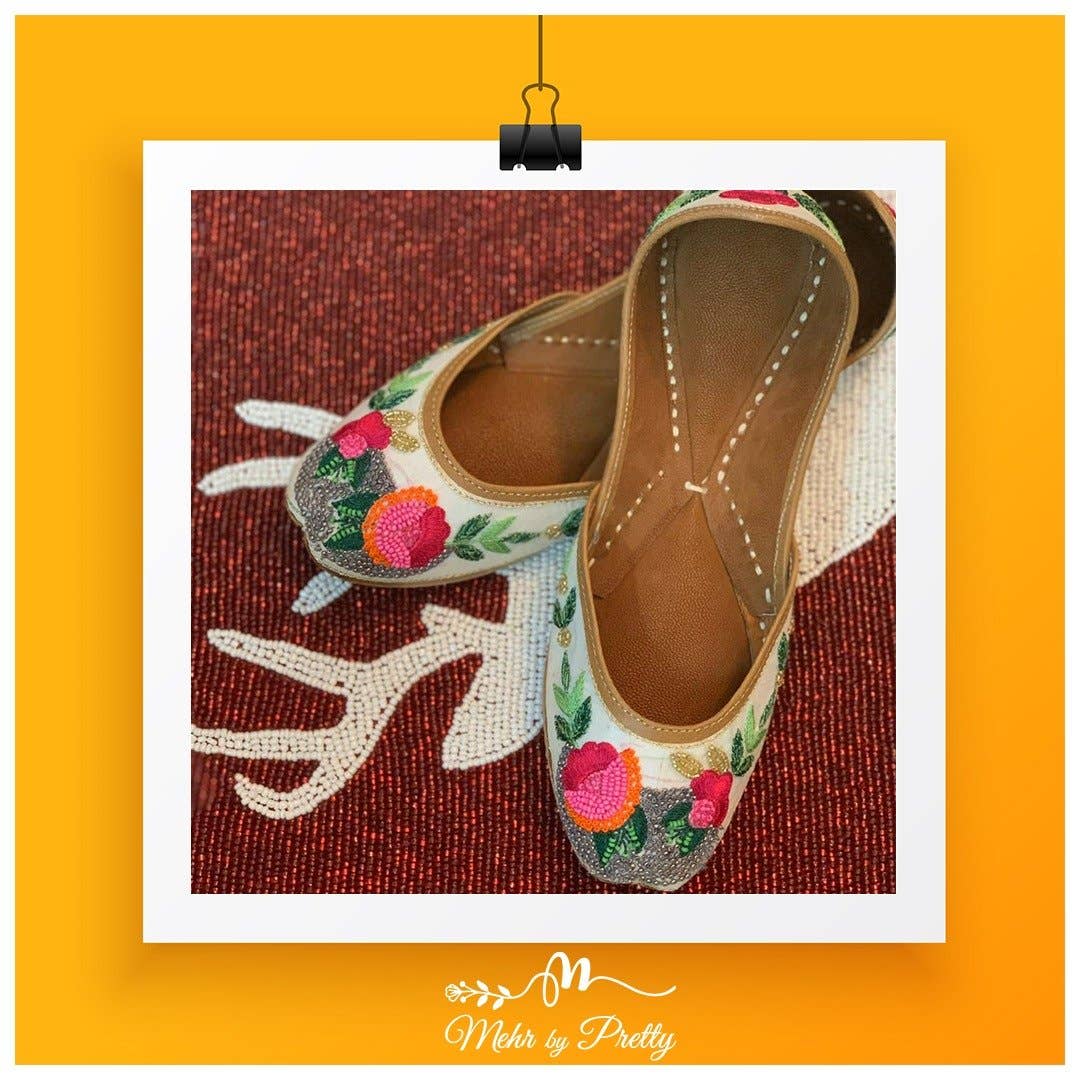 Mehr by Pretty - Wholesale Flats – Women’s - Floral Block Jutti