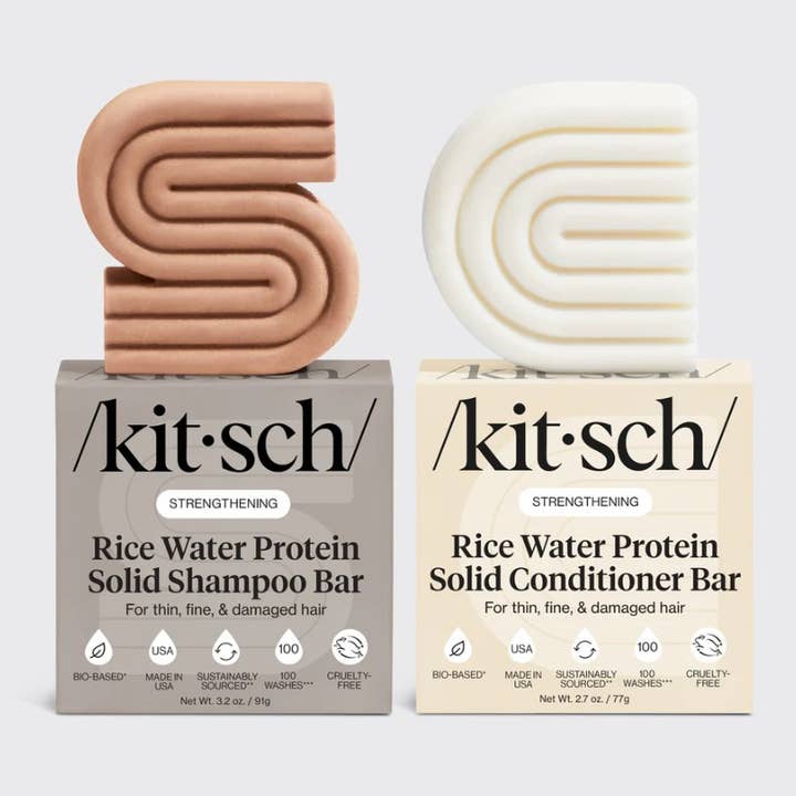 Rice Water Shampoo & Conditioner Bar Combo for Hair Growth for wholesale by KITSCH