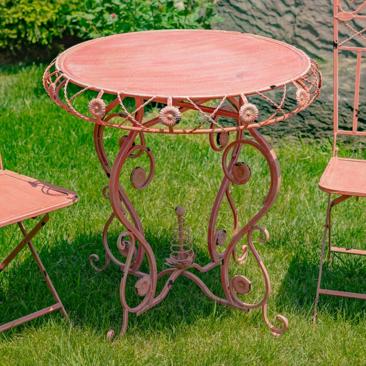 Zaer Ltd. International - Wholesale Patio Set - "Copenhagen 1843" Round Chair and Table- 3PC/ST- 3 Colors