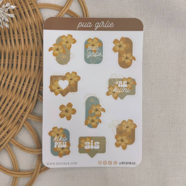 Bujo Bae - Wholesale Sticker - Pua Girlie | Vinyl Sticker Sheet0