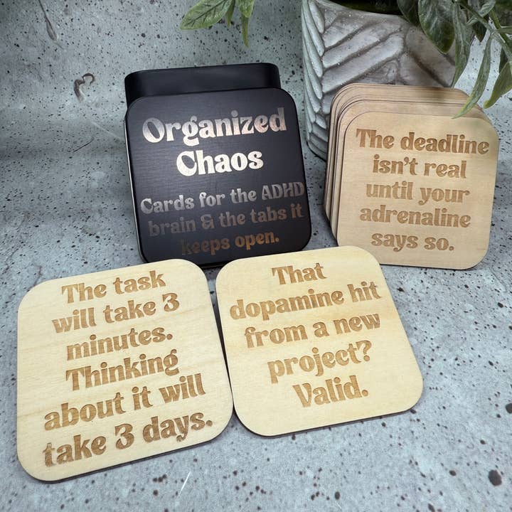 Organized Chaos Affirmation Card Set for wholesale by Blaze Design Co.