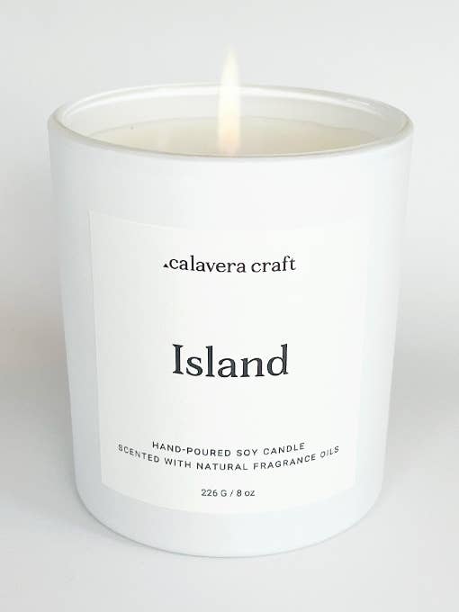 Island Small Soy Candle - 8 oz for wholesale by Calavera Craft