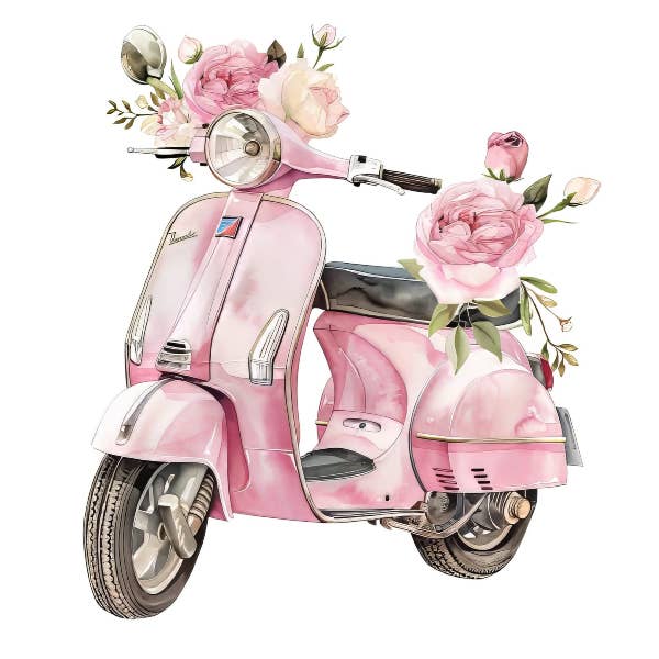 The Boozy Bookworm Art Kits - Wholesale DIY Craft Kit - Pink Scooter DIY Painting Art Kit ~ 2 sizes