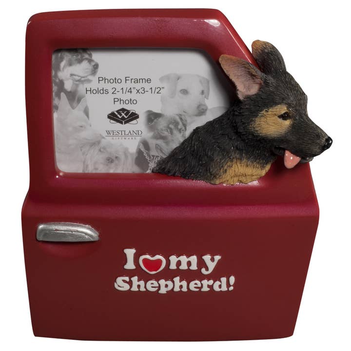 I Heart My Shepherd Driving Picture Frame for wholesale by Official Store