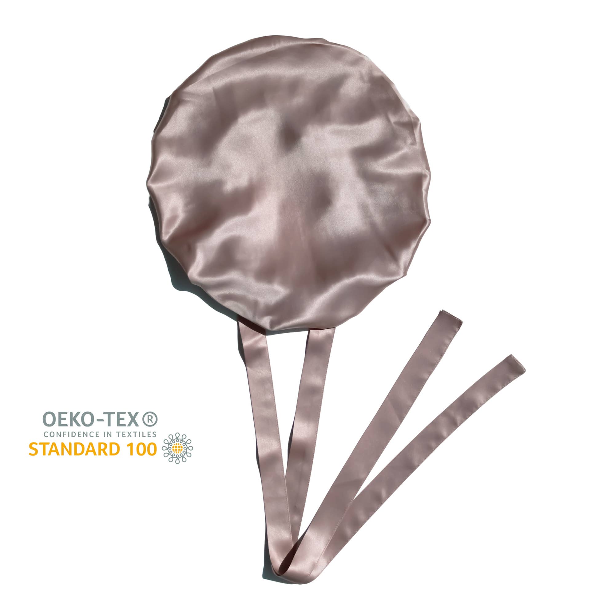 Vénera - Vente Bonnet de nuit – femme - Bonnet à cheveux en soie 100 % pure - Caramel2