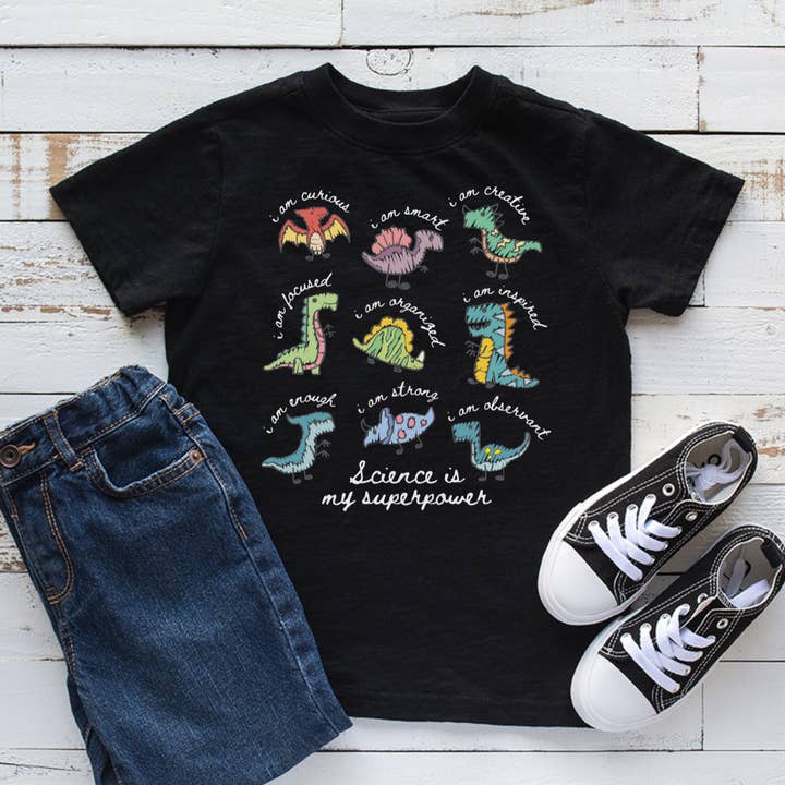 IstiloPrints - Wholesale Screen Printed T-Shirt - Kids - Kids Dinosaur Science T-Shirt1