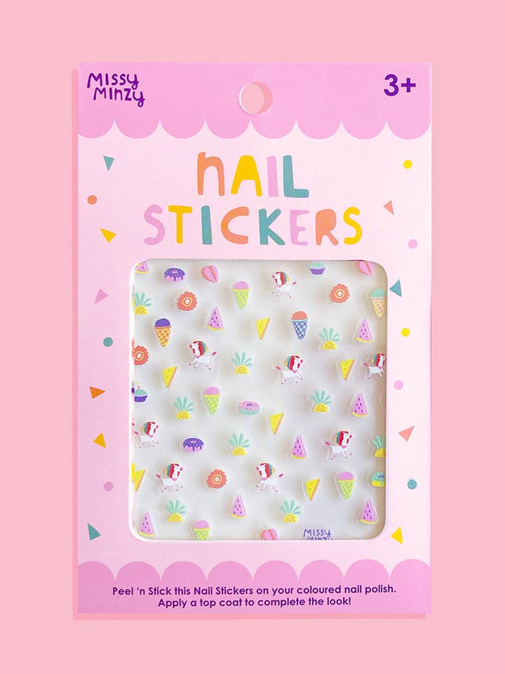 Birthday Party Nail Stickers, Wearable Art, Nail Decals for wholesale by Missy Minzy