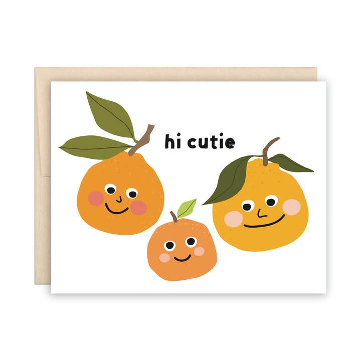 Hej Sød Appelsin Ny Baby Tillykke Hilsen Kort for engroshandel hos The Beautiful Project