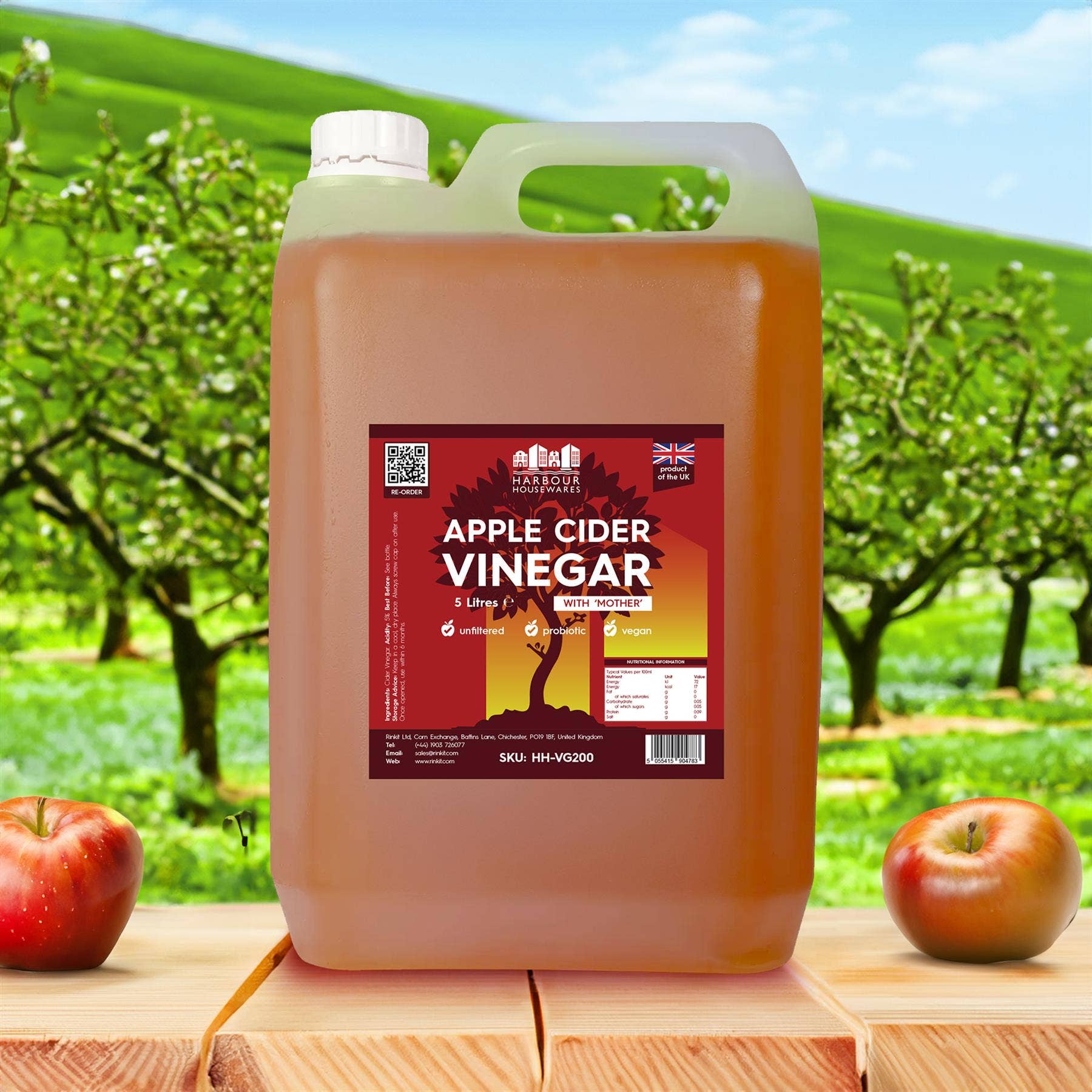 Rinkit Ltd - Wholesale Vinegar - Apple Cider Vinegar with The Mother - 5L1