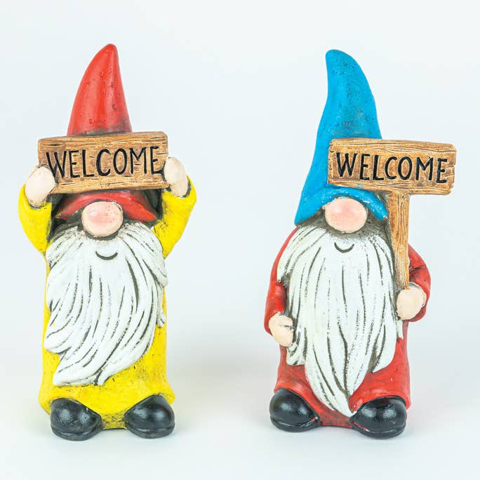 Welcome Garden Gnomes - 2 Assorted for wholesale by Hanna's Handiworks