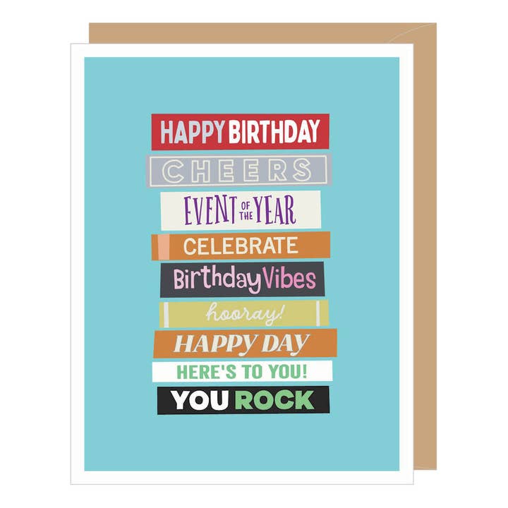 Stack of Books Birthday Card for wholesale by Apartment 2 Cards