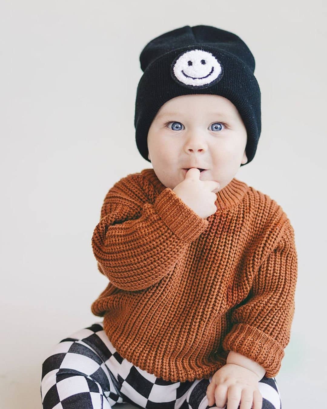 Lucky Panda Kids - Wholesale Beanie - Kids - Smiley Baby & Kids Beanie | Black1