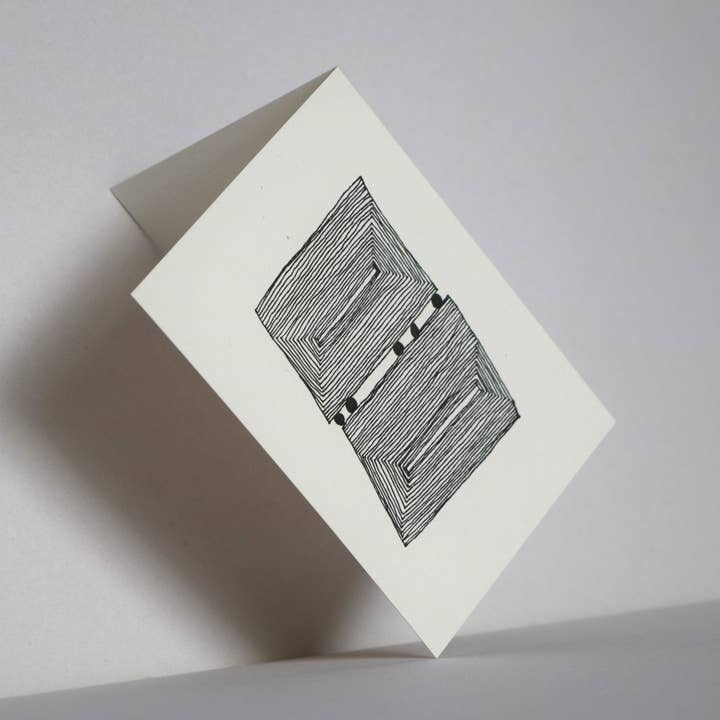 Letterpress Card No.007 "Wove" for wholesale by A Type Of Cloud