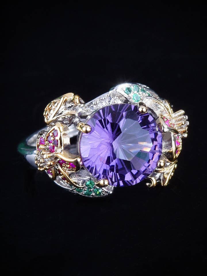 Florale Zirkonia-Ringe R2391 für den Großhandel von Ole