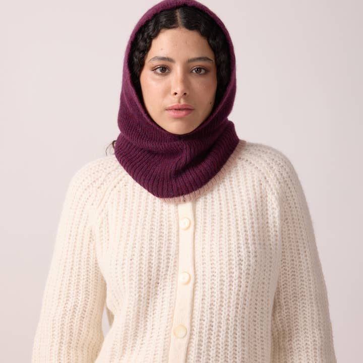 Maradji - Wholesale Balaclava - Women's - ALPACA WOOL BALACLAVA COZY FIG AND MOCHA5