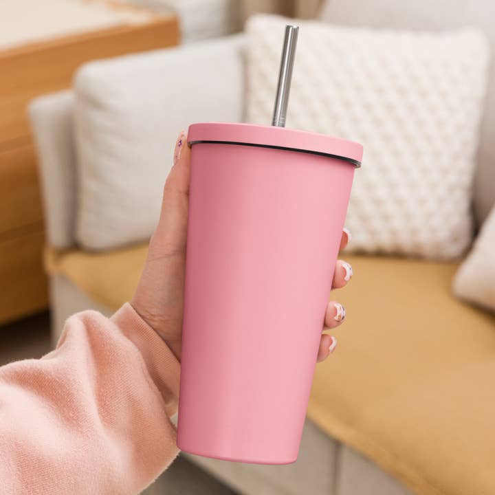 Insulated Tumbler With A Straw Queer Queen for wholesale by Artifacts of Joy