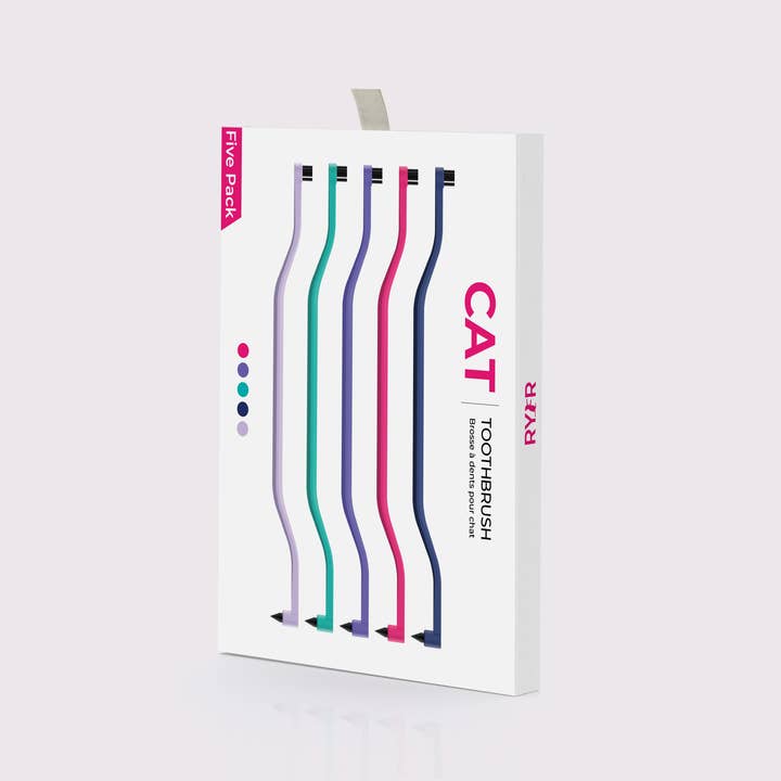 RYERCAT - Wholesale Pet Brush - Cat/Dog - Set of 5 Cat Toothbrush Micro Head & Dual Sided4