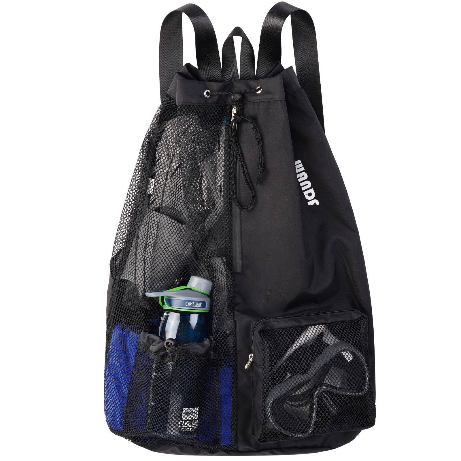 wandf - Wholesale Beach Bag - WANDF Mesh Drawstring Backpack with Wet Pocket Beach Bag49