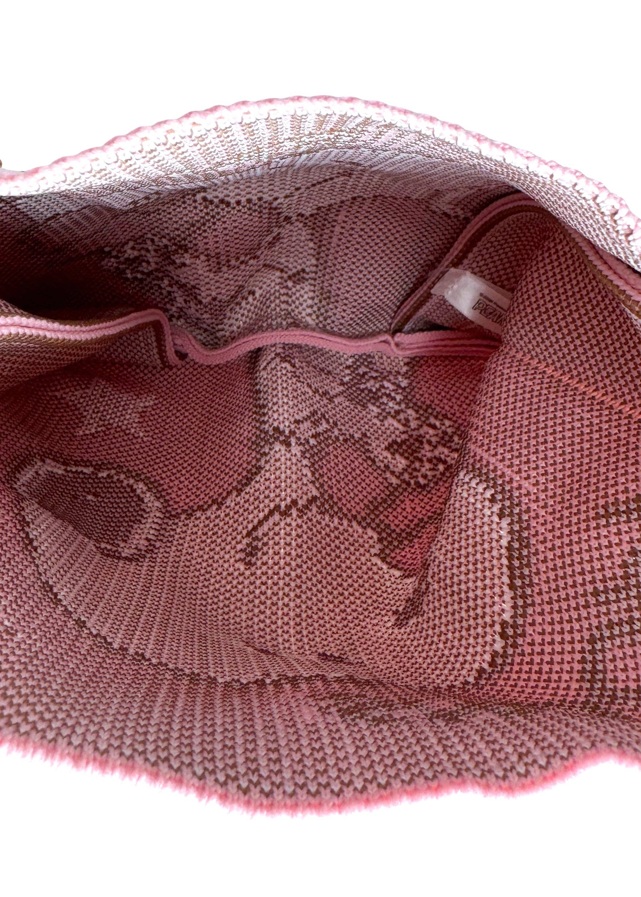 LASR – Großhandel Tragetasche – Damen – Erdnüsse Snoopy liebt Eiscreme gestrickte Baggu rosa Mini-Tasche4