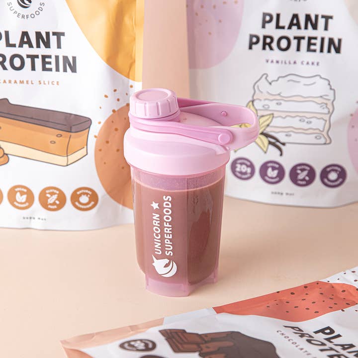 Unicorn Superfoods – wholesale Protein/superfood powder – Pink Protein Shaker Bottle1