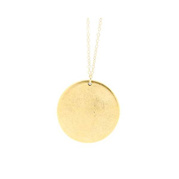 Grande collana dorata a goccia per la vendita all'ingrosso da parte di Rebekah Gough Jewelry